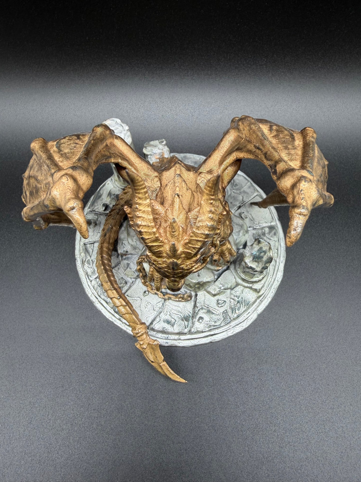 Hand-Finished Chained Fantasy Dragon Statue — 150mm Collectible