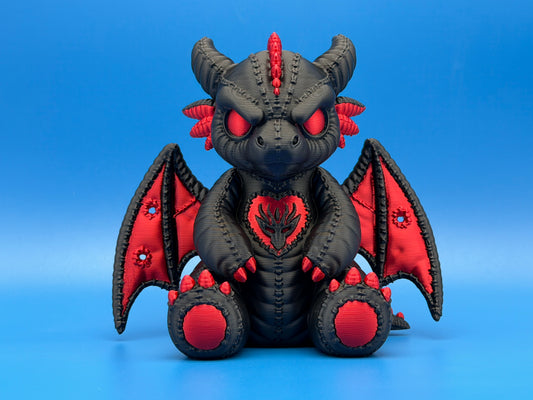 Stitchborn Dragon – Gothic 3D Printed Collectible