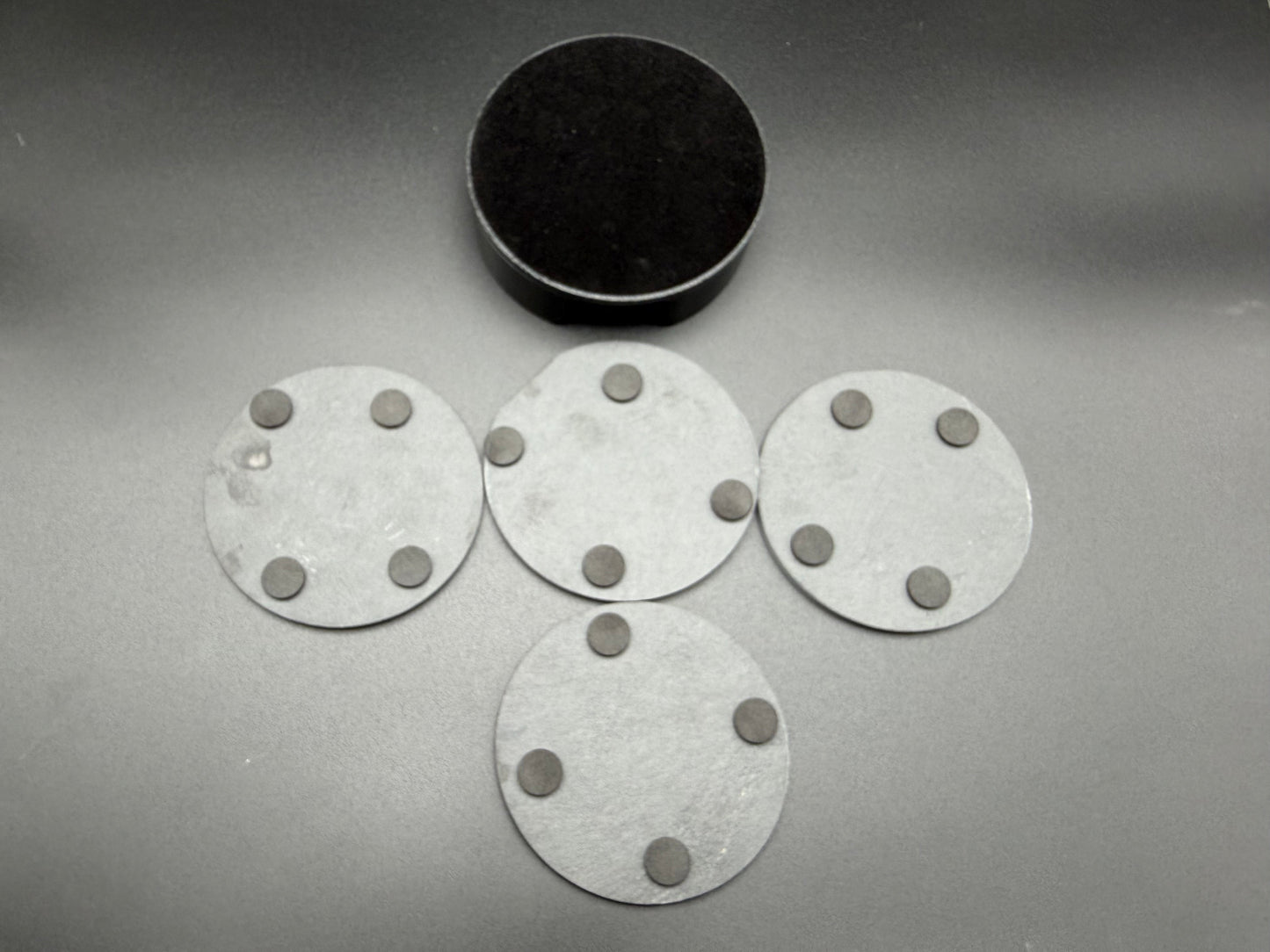 Bitcoin Slate Coaster Set with 3D-Printed Holder – Set of 4 Custom Cryptocurrency Coasters