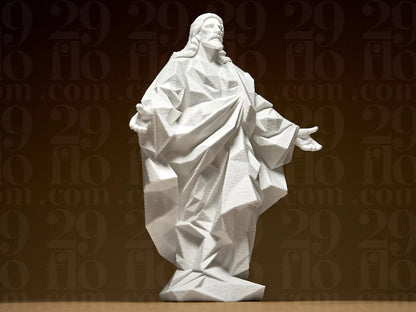 Geometric Jesus Statue