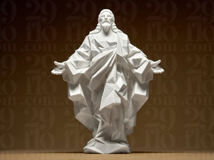 Geometric Jesus Statue