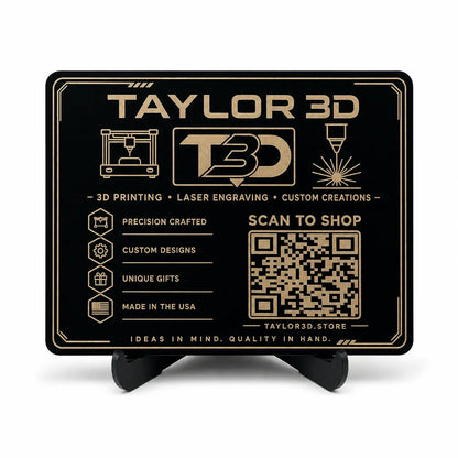 Custom QR Code Acrylic Sign Taylor 3D