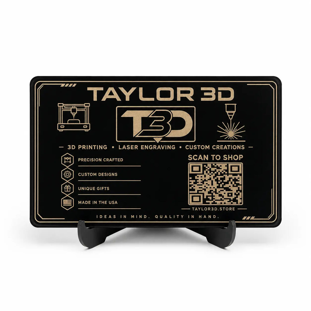 Custom QR Code Acrylic Sign Taylor 3D