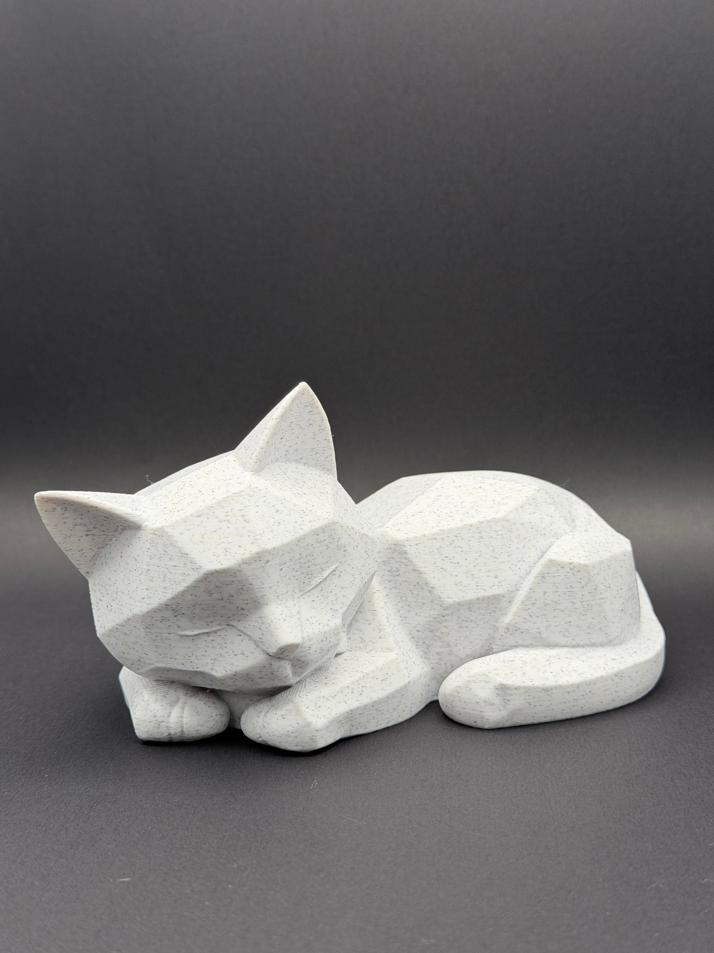 Cute Sleeping Low Poly Kitten
