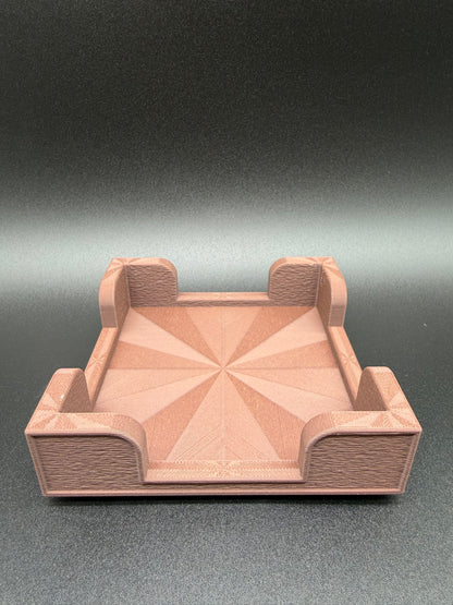 Black Walnut Wood PLA Square Coaster Holder for 100mm Coasters