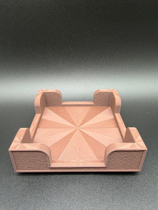Black Walnut Wood PLA Square Coaster Holder for 100mm Coasters