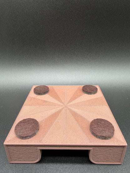 Black Walnut Wood PLA Square Coaster Holder for 100mm Coasters