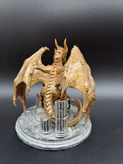 Hand-Finished Chained Fantasy Dragon Statue — 150mm Collectible