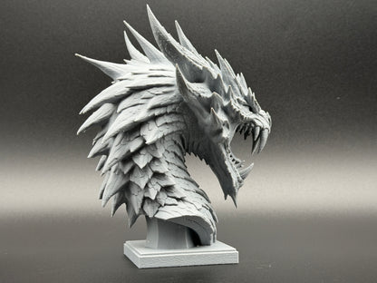 High-Detail Dragon Bust – Primer & Paint Ready