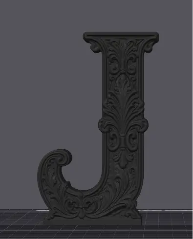 Gothic Baroque Initial Decor – A–Z | Personalized 3D Printed Letter Taylor 3D