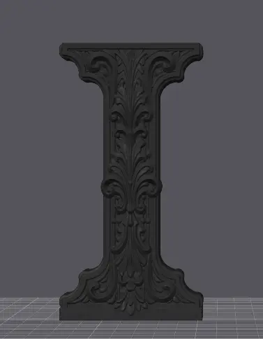 Gothic Baroque Initial Decor – A–Z | Personalized 3D Printed Letter Taylor 3D