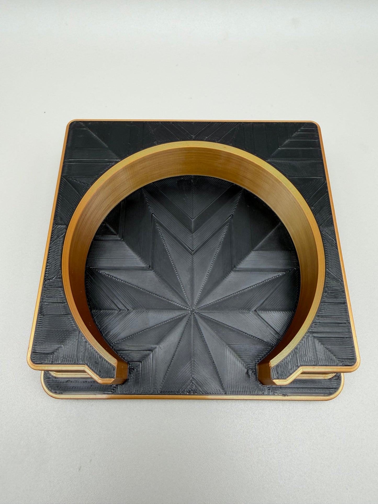 Black & Gold Dual-Color Coaster Holder for 100 mm Round Coasters
