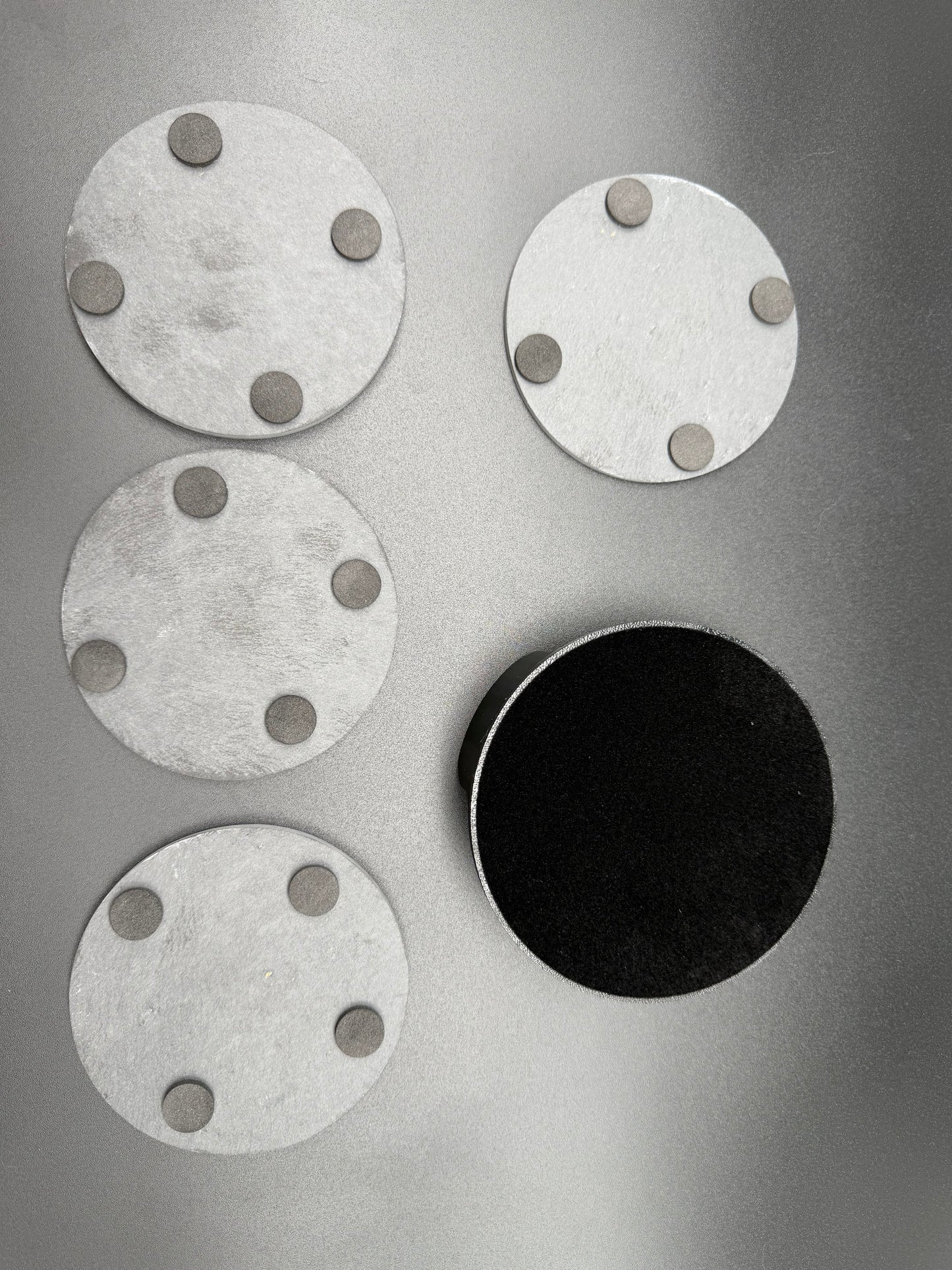 California Heritage Slate Coaster Set with 3D Printed Holder (Round)