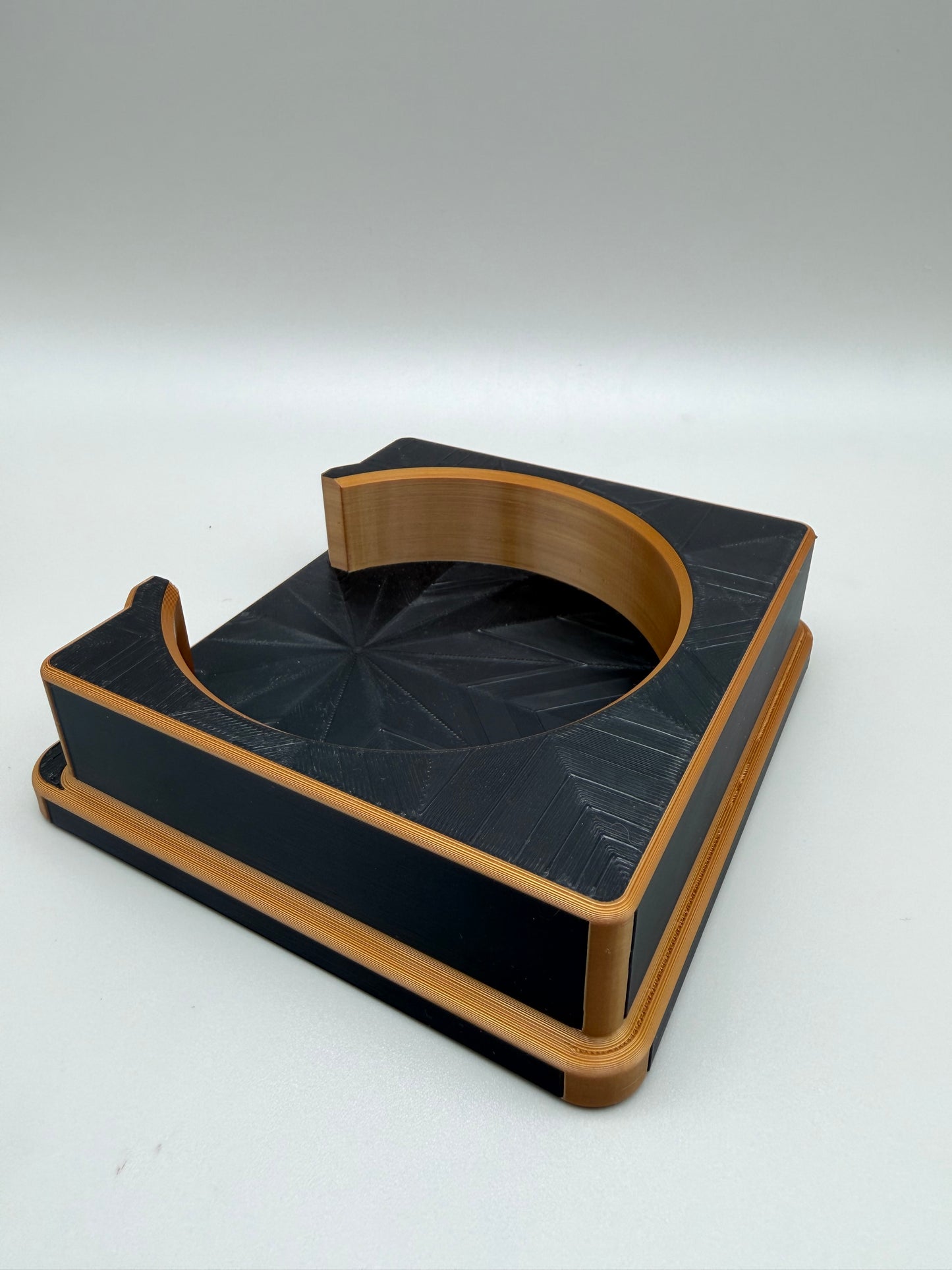 Black & Gold Dual-Color Coaster Holder for 100 mm Round Coasters