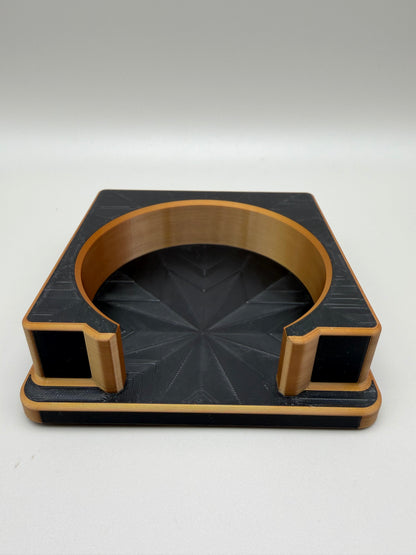 Black & Gold Dual-Color Coaster Holder for 100 mm Round Coasters