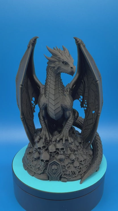 Dark Fantasy Dragon Statue – Necro Dragon